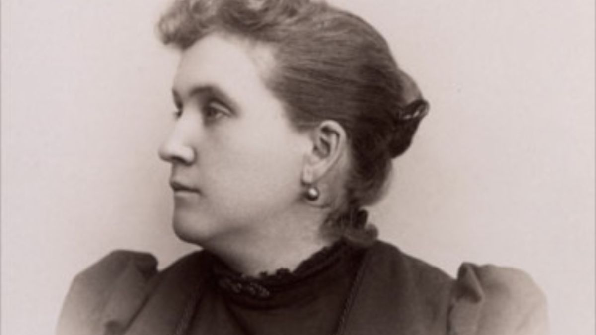 A black-and-white portrait of a young Susa Young Gates who was married at 16—and later divorced.