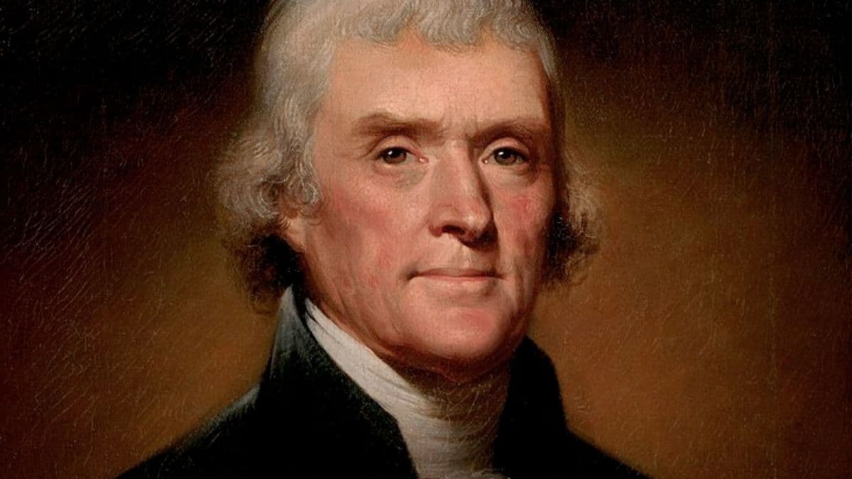 A portrait of Thomas Jefferson, the Founding Father who believed in the morality of Jesus but doubted his divinity and the veracity of scripture.