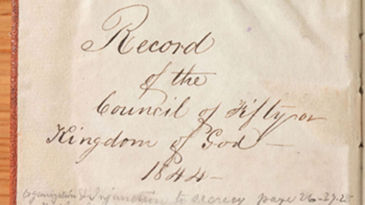 An original transcript of quotes from the Council of Fifty minutes.