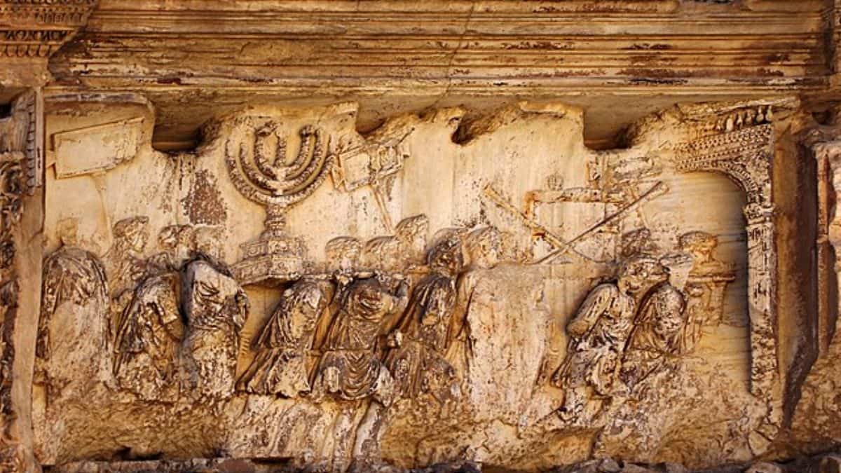 The Arch of Titus depicts a menorah that may have been among Jerusalem's temple treasures listed in the Copper Scrolls.