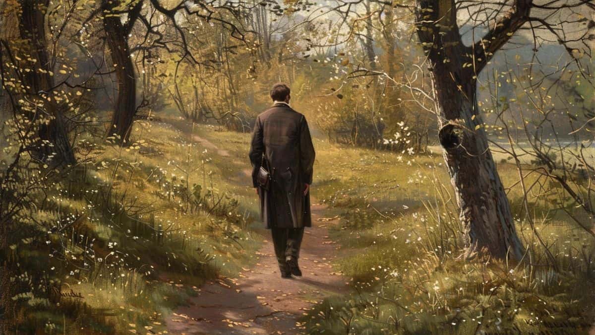 An AI painting of Parley P. Pratt in Kirtland, Ohio deciding whether to leave the church.