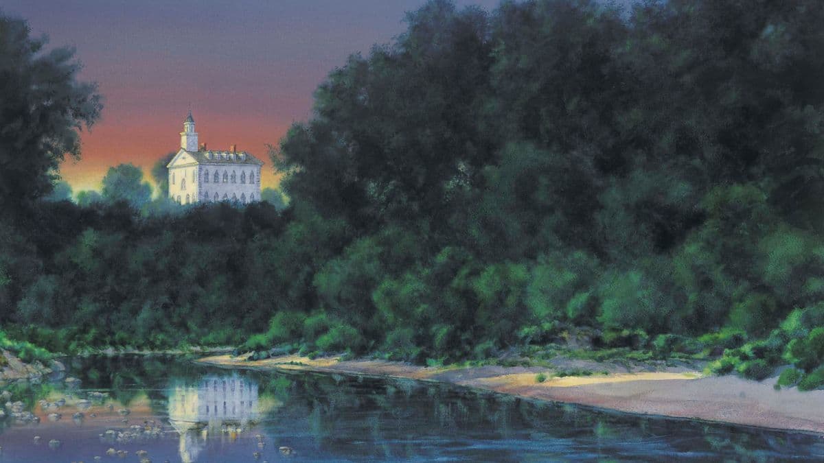 The Kirtland Temple Endowment took place in this building as painted by Al Rounds.