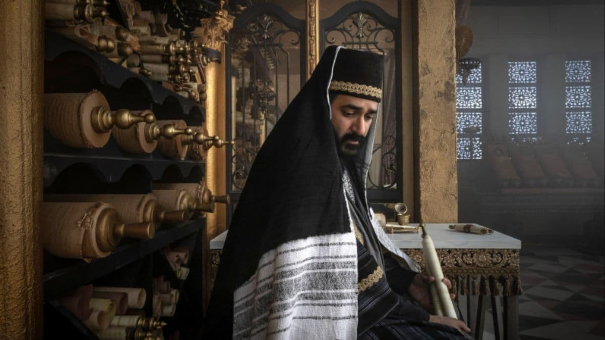 A screenshot of a Pharisee from "The Chosen" creating a mixed feeling that depicts modern stigmas that the Pharisees were bad people.